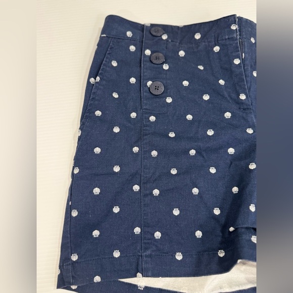 Nautica Shorts Size 8 Navy Blue Shells Sailor Hot Pants Beach Ocean Sea - Picture 3 of 9